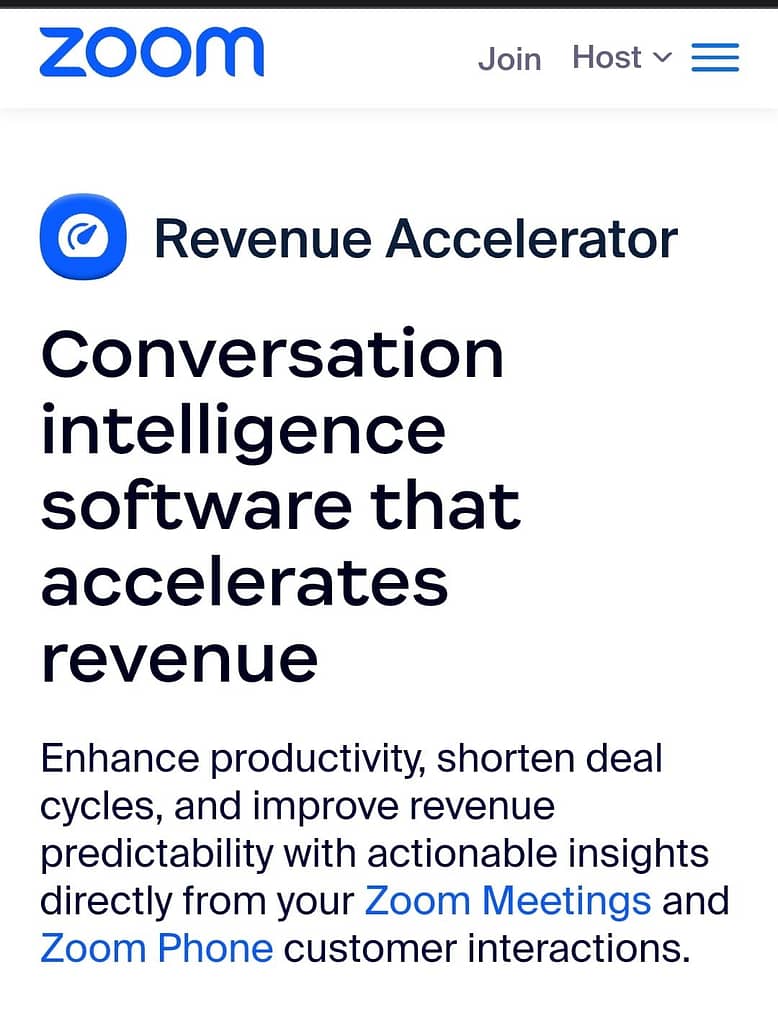 Zoom Revenue Accelerator