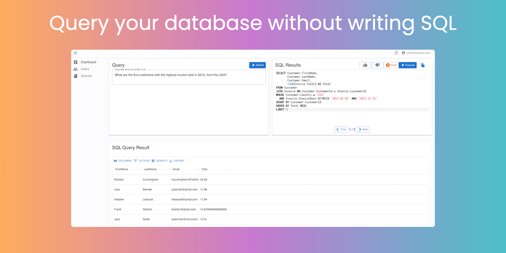 Cogram permet à n'importe qui d'interroger des bases de données sans écrire de SQL