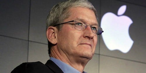 Tim Cook, PDG d'Apple, lors de la conférence mondiale d'Apple